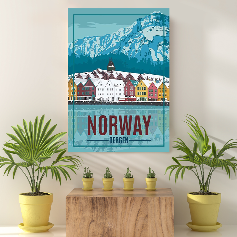 Vintage Reis bestemming Norway