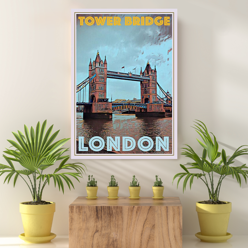 Vintage Reis bestemming London tower bridge