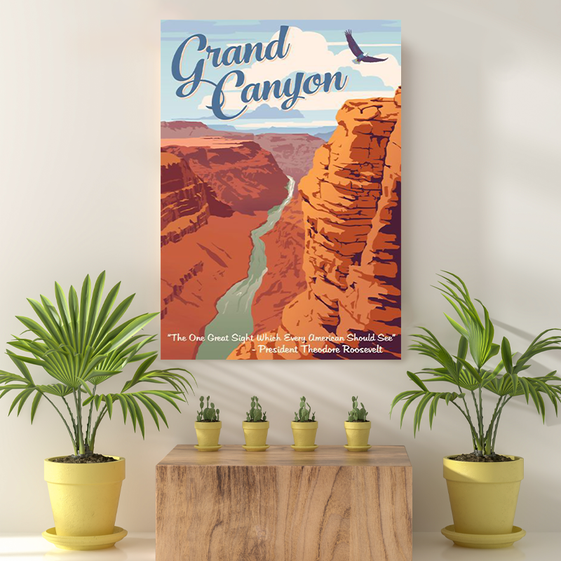 Vintage Reis bestemming Grand Canyon