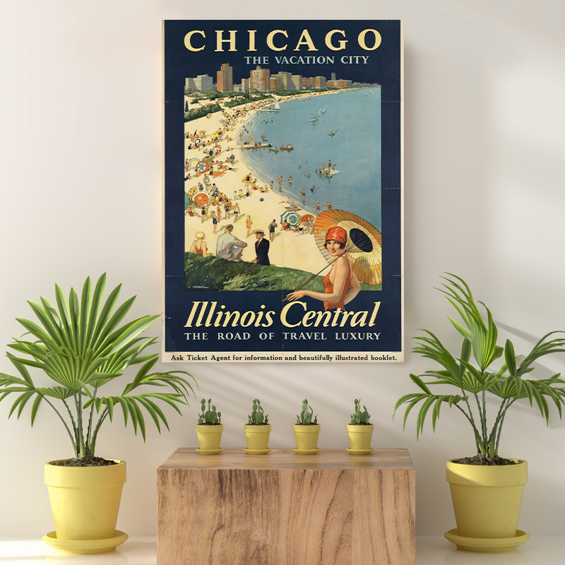 Vintage Reis Bestemming Chicago V