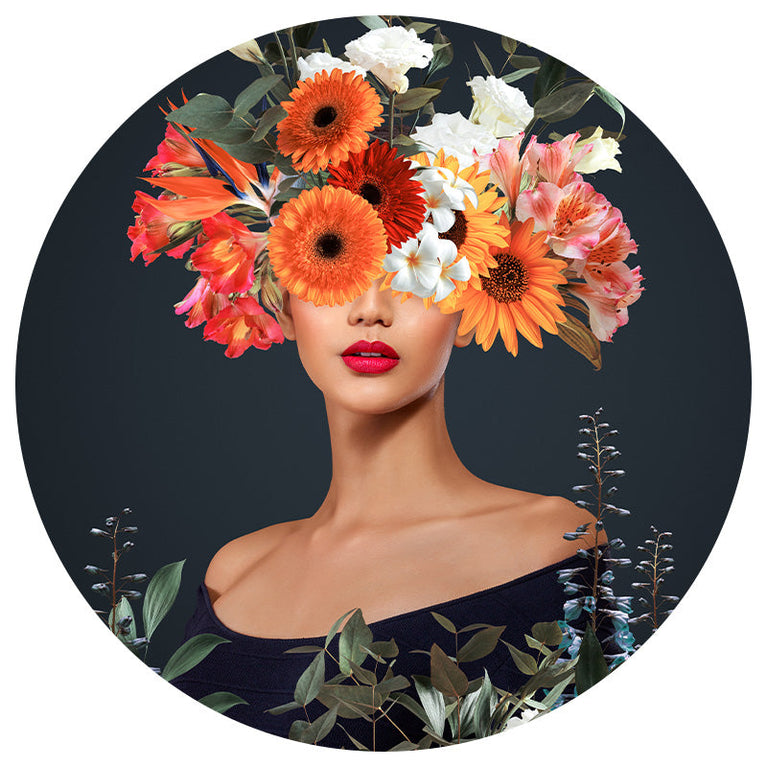 Mysterious flower woman cirkel