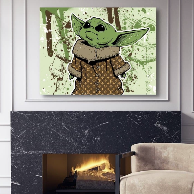 Trendy Yoda Canvas schilderij