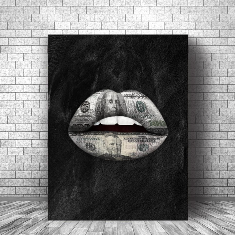The Money Kiss Canvas schilderij