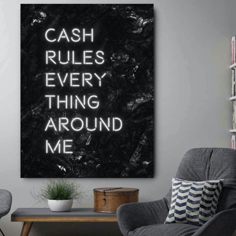 Cash Rules Canvas schilderij
