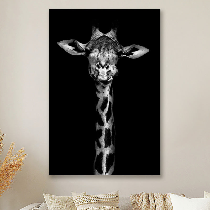 Giraf zwart wit