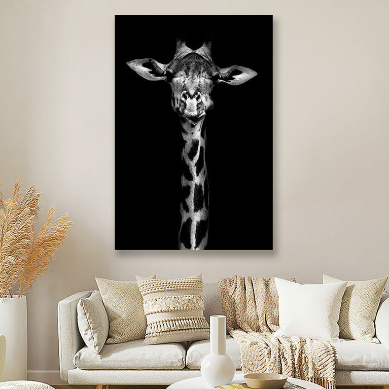 Giraf zwart wit