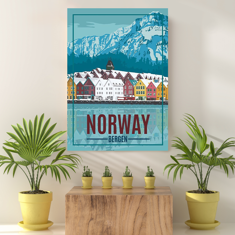 Vintage Reis bestemming Norway