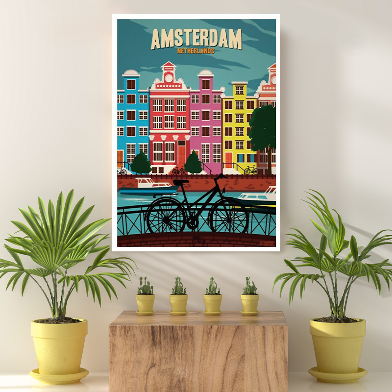 Vintage Reis bestemming Amsterdam II
