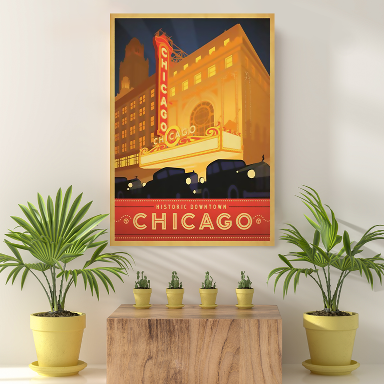 Vintage Reis Bestemming Chicago III
