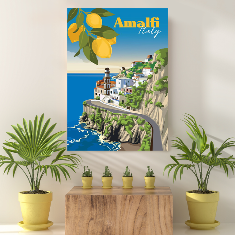 Vintage Reis Bestemming Amalfi II