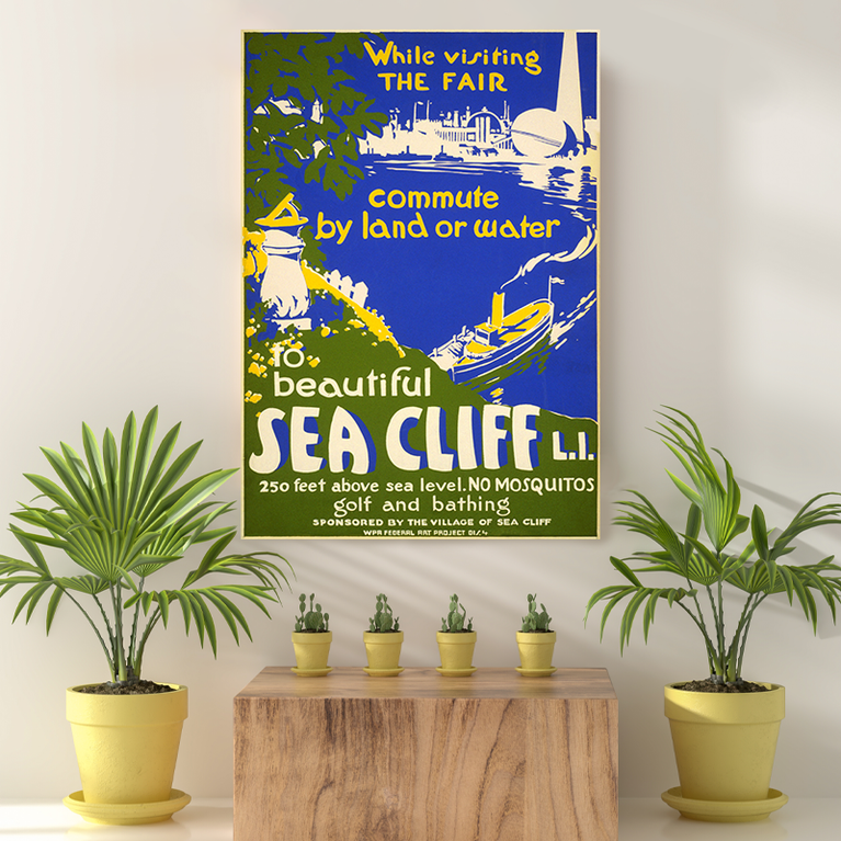 Vintage Reis bestemming Sea Cliff
