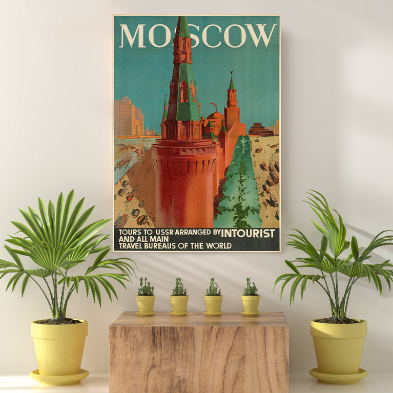 Vintage Reis bestemming Moscow II