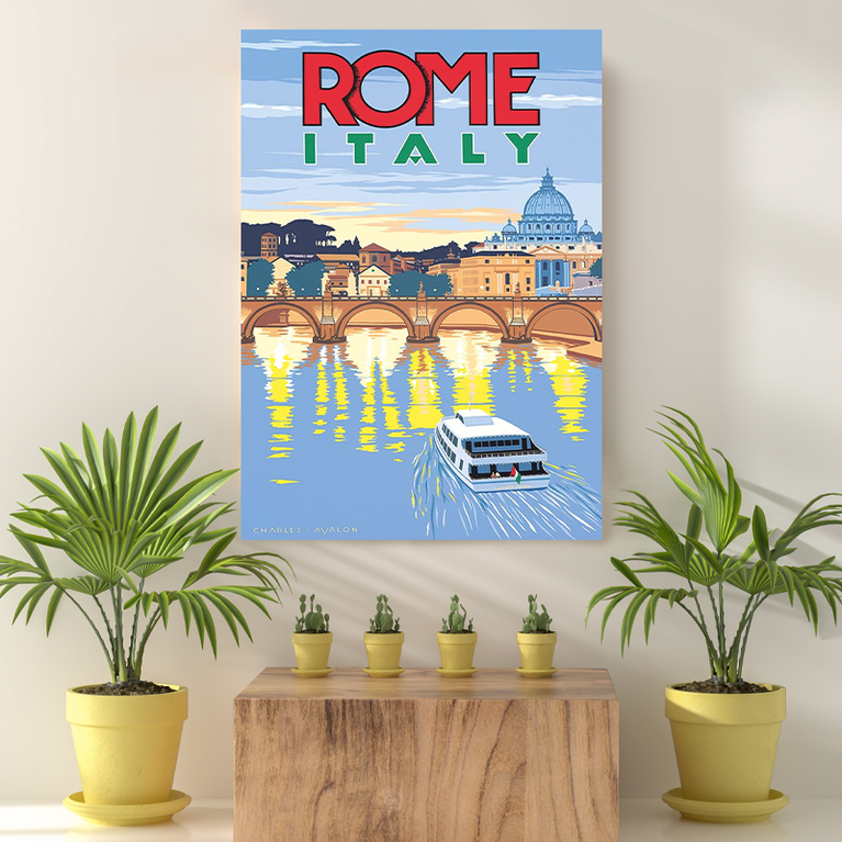 Vintage Reis bestemming Rome IV