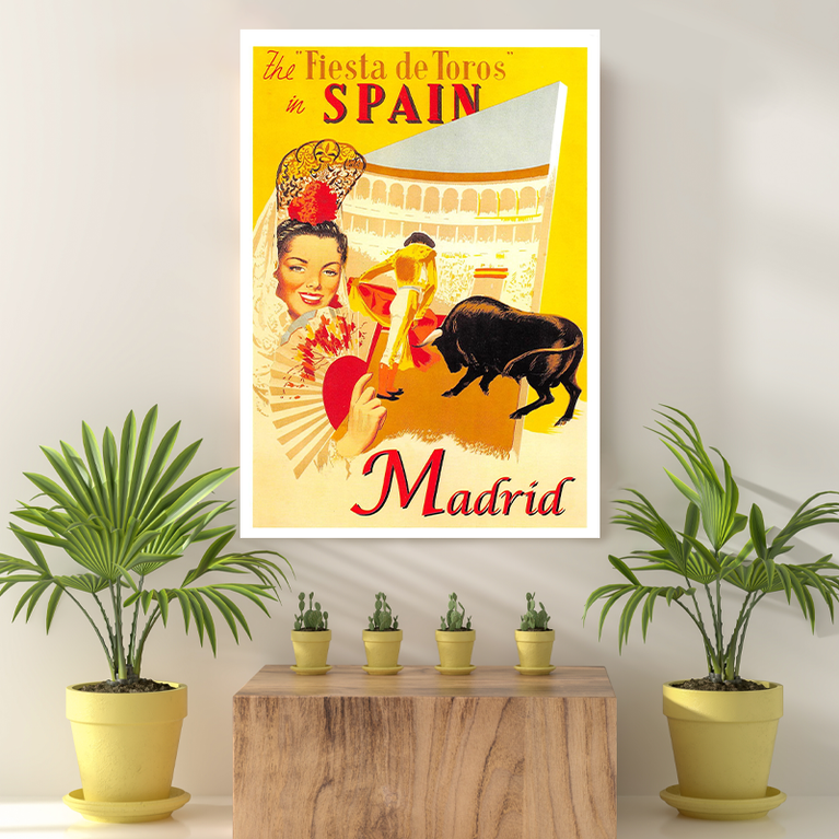 Vintage Reis bestemming Madrid