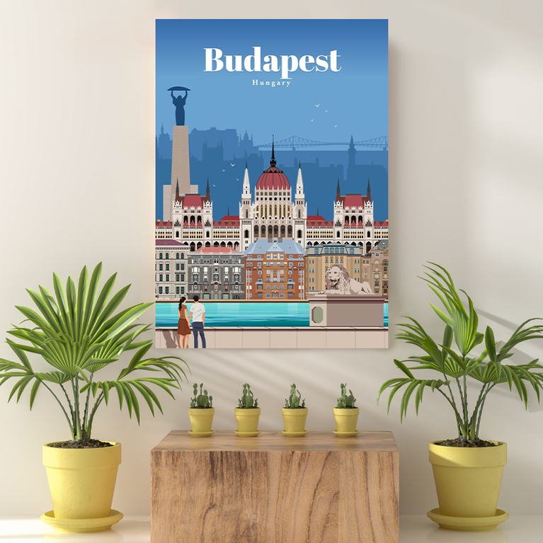 Vintage Reis bestemming Budapest