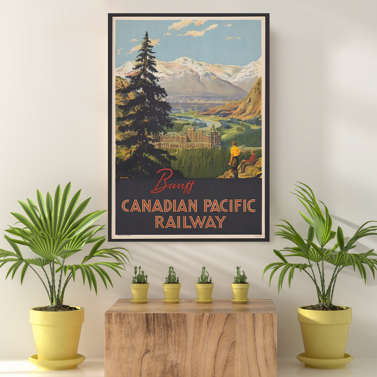 Vintage Reis Bestemming Canadian Pacific Railway